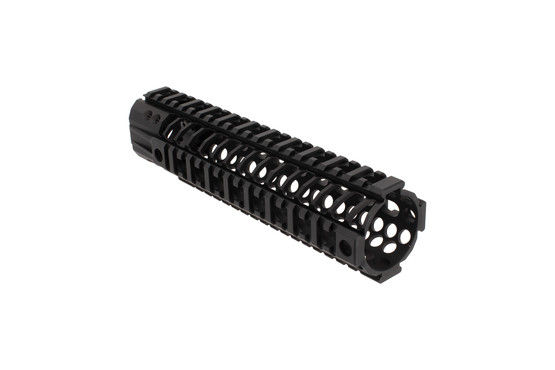 The Spikes Tactical BAR2 quad rail handguard 9 features a free float design